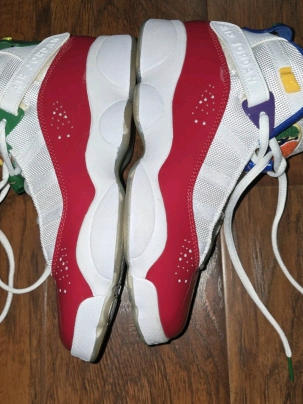 Jordan Kids Red and White High-Top Sneakers